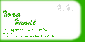 nora handl business card